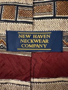 Vintage New Haven Neckwear Co. Geometric Silk Tie
